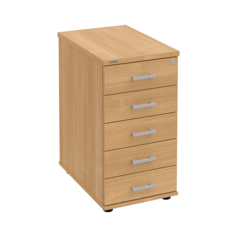 K 35 C P Kancelářský kontejner, 5 zásuvek, centrální zamykání, léta podél, hl. 60 cm