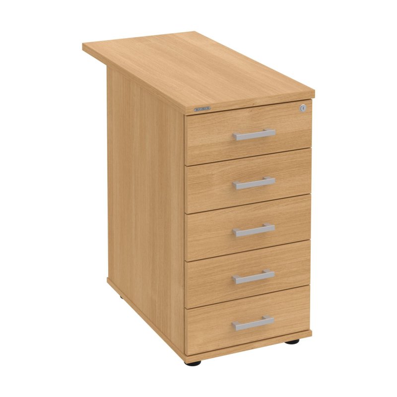 K 35 C P 80 Kancelářský kontejner, 5 zásuvek, centrální zamykání, léta podél, hl. 80 cm