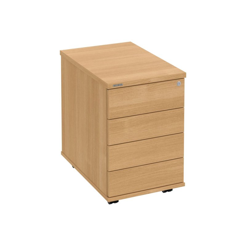 K 34 C PTO N Kancelářský kontejner, bezúchytkové otevírání, 4 zásuvky, centrální zamykání, léta napříč, hl. 60 cm