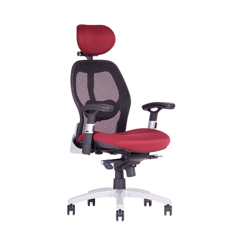 SATURN Elegantní židle Saturn patří mezi nejoblíbenější židle své kategorie, protože je dokonalým spojením funkčnosti, nadčasového designu i příznivé ceny. Příjemné látkové čalounění sedáku a průdušná síťovina opěráku nabízí pohodlné sezení.