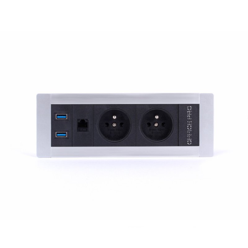 PTCZ 016 Pevný panel, 2x el., 2x USB, 1x data, Nabíjecí USB NE