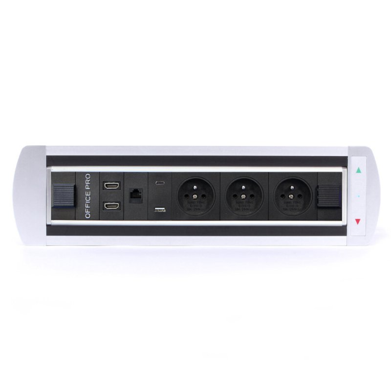 BTCZ 019 Elektricky otočný panel. 3x el.zás,1x USB A/USB C nabíjení,1x data,2x HDMI