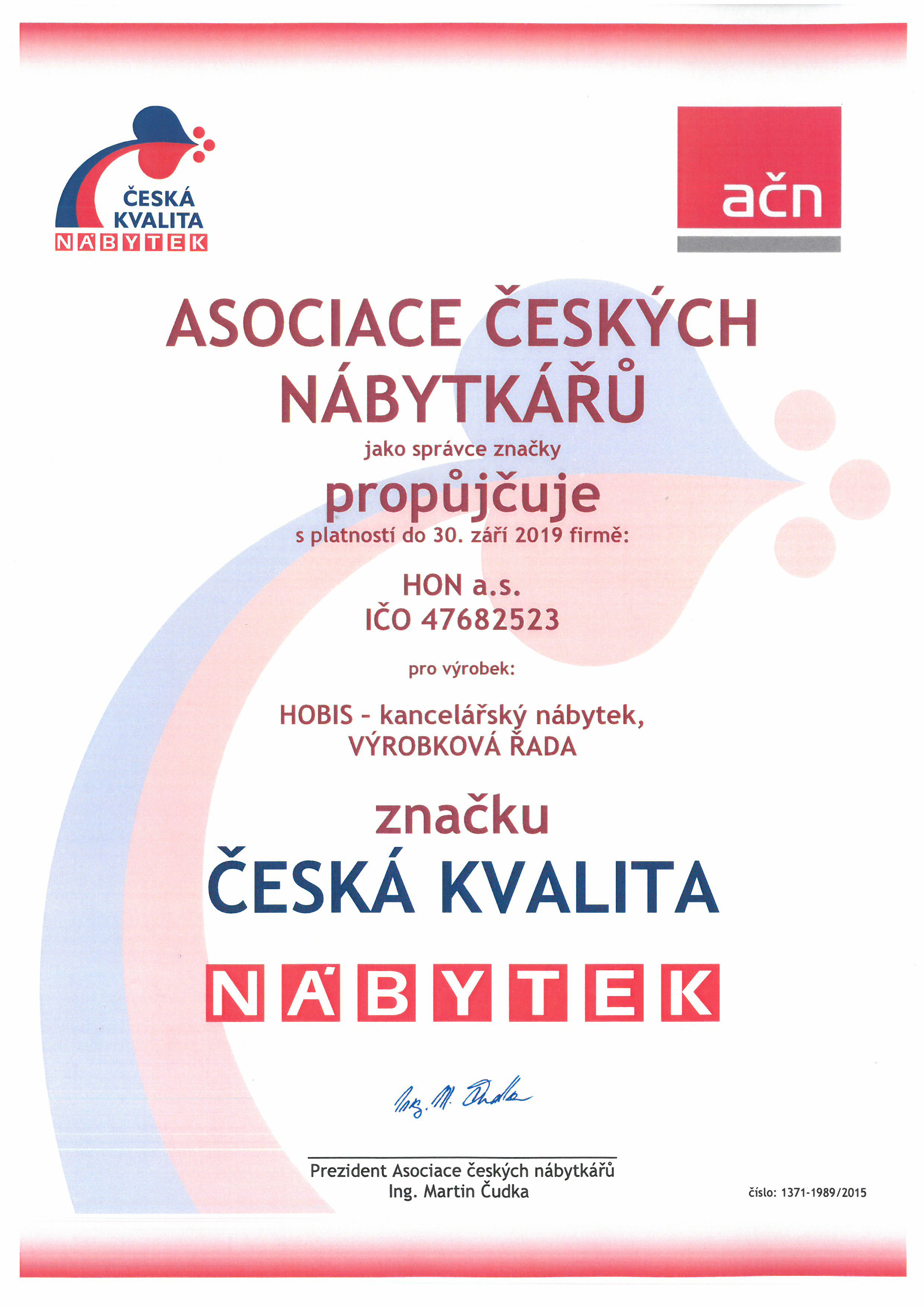 Certifikát státní zkušebny — skříně HOBIS Drive DZ 3 80 07 L