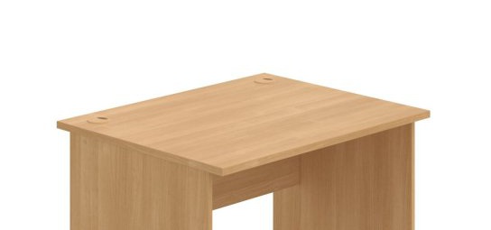 Pracovní deska stolu HOBIS Gate GS 800 — tloušťka 25 mm a 2 mm ABS hrana