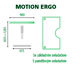 Rozměrový nákres — 3segmentová podnož